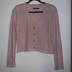 A&F Cropped Pink Sweater (NWOT)